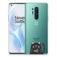 OnePlus 8 Pro Telefoonhoesje met Naam Cat Good Day - thumbnail