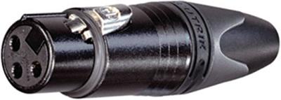 Neutrik NC7FXX-B XLR kabeldeel 7p female zwart, verguld