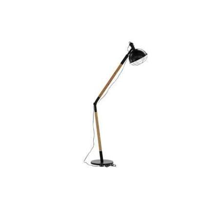 Fjôrd - Vloerlamp Zwart|Naturel - Hout - Kick