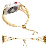 S-vormige armband roestvrijstalen horlogeband voor Apple Watch serie 3 & 2 & 1 42mm (goud) - thumbnail