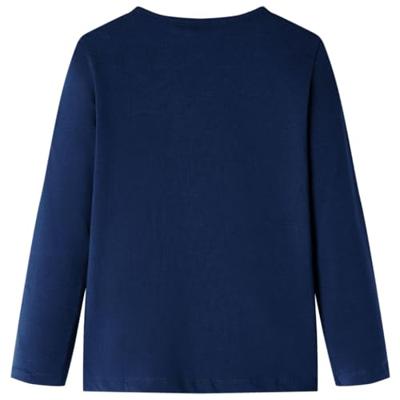 Kindershirt met lange mouwen eekhoornprint 92 marineblauw