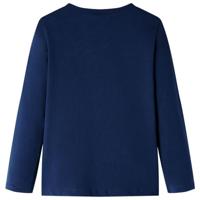Kindershirt met lange mouwen eekhoornprint 128 marineblauw - thumbnail