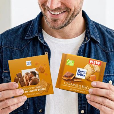 Gepersonaliseerde Ritter Sport chocolade- Caramel Biscuit
