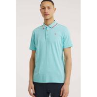 LERROS gemêleerde regular fit polo turquoise - thumbnail