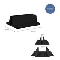 QUVIO Verticale laptop standaard aluminium zwart - thumbnail