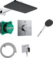 Hansgrohe Raindance Alive Q inbouw regendoucheset 21x24 cm Chroom - thumbnail