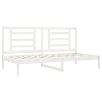 Slaapbank zonder matras 80x200 cm massief grenenhout wit - thumbnail