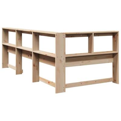 Boekenkast Hoofdeinde L-vormig 75 cm massief grenenhout - thumbnail