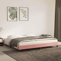 Bedframe fluweel roze 200x200 cm - thumbnail