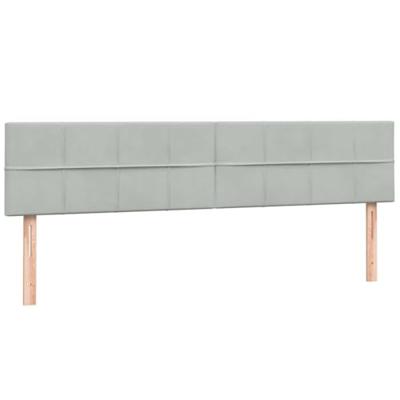 Boxspring met matras en LED fluweel lichtgrijs 180x220 cm