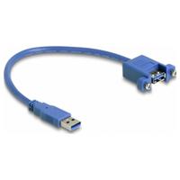 Delock 86994 USB-kabel USB-A stekker, USB-A bus 0.25 m Blauw - thumbnail