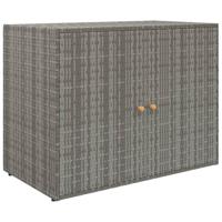 Tuinkast 100x55,5x80 cm poly rattan grijs - thumbnail