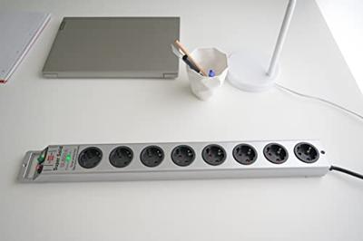 Brennenstuhl Stekkerdoos | 8 Gats | 63 cm | 2,5 m | Zilver | 1153340318 - 1153340318 - thumbnail