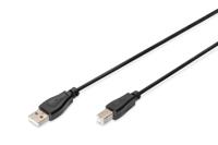 Digitus AK-300102-018-S USB-kabel USB 2.0 USB-A stekker, USB-B stekker 1.80 m Zwart - thumbnail