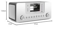 TechniSat Digitradio 574 IR Internetradio DAB+, VHF (FM) AUX, Bluetooth, Internetradio, USB Zilver - thumbnail