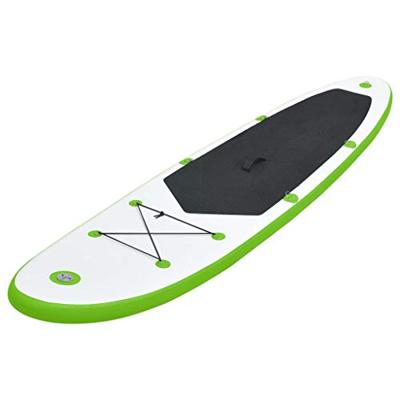 VidaXL Stand up paddleboardset opblaasbaar groen en wit - thumbnail