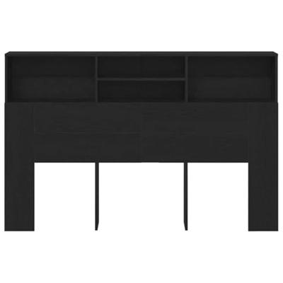 Hoofdeinde kas Zwart eiken 160 x 19 x 103.5 cm Geengineerd hout