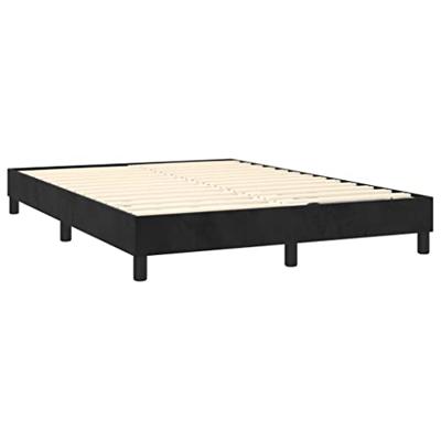 Bedframe zonder matras 140x190 cm fluweel zwart