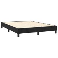 Bedframe zonder matras 140x190 cm fluweel zwart - thumbnail