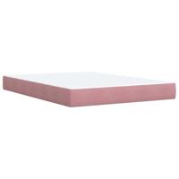 Boxspring met matras fluweel roze 140x200 cm - thumbnail