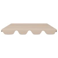 VidaXL Vervangingsluifel voor schommelbank 188/168x145/110 cm beige - thumbnail