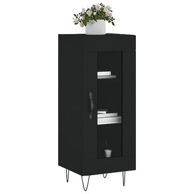 Dressoir 34,5x34x90 cm bewerkt hout zwart Dressoir 34,5x34x90 cm bewerkt hout zwart