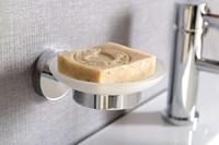 Zeephouder Sapho X-Round Hangend 11x5.5 cm Melkglas / Chroom Sapho - thumbnail