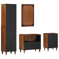 Badkamermeubelset 4 pcs Bruin 62 x 33 x 58 cm Massief mangohout - thumbnail