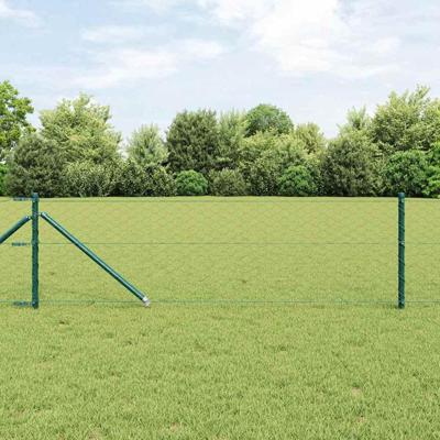 VidaXL Afrasteringspaal groen 25 x 0,6 m (50 mm gaas) staal en pvc