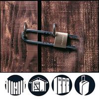 Masterlock 50mm - 70 to 155mm adjustable & removable hardened steel shackle, 7mm - 1950EURD - thumbnail