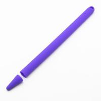 Stylus pen silica gel schokbestendig beschermende case voor Apple pencil 2 (paars) - thumbnail