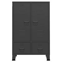 Kledingkast industrieel 67x35x107 cm staal antracietkleurig - thumbnail