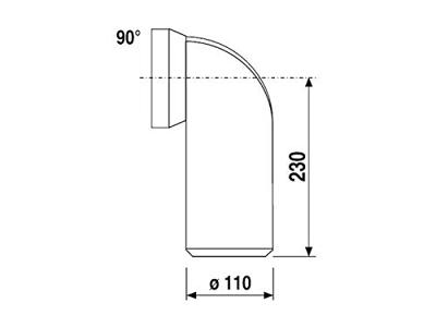 Kirchhoff PP SANIT WC-aansluitbocht 90°, wit, DN 100 - 58.103.01..0000
