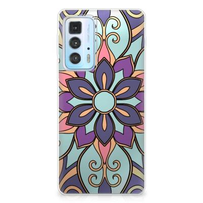 Motorola Edge 20 Pro | TPU Case | Purple Flower