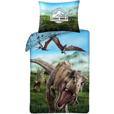 Jurassic World Dekbedovertrek Alfa Dinosaurus 140 x 200 cm - Katoen - 70 x 90 cm