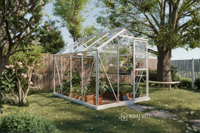 Royal Well Mary II aluminium tuinkas 212x291 cm wit- - Veiligheidsglas- Royal Well - thumbnail