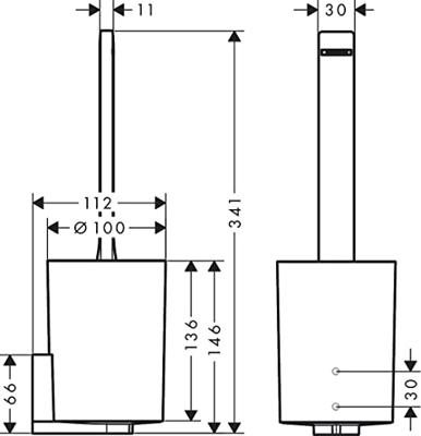 Closetborstelgarnituur HansGrohe WallStoris Mat Wit