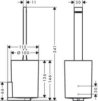 Closetborstelgarnituur HansGrohe WallStoris Mat Wit - thumbnail