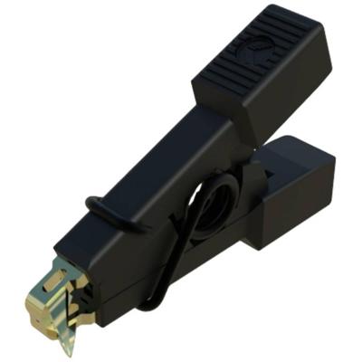 SKS Hirschmann MICRO-SMD CLIP 1 Krokodillenklem Steekaansluiting 0.64 mm Ohne Messkategorie Zwart