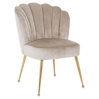 Richmond Eetkamerstoel 'Pippa' Velvet, kleur Khaki / Goud