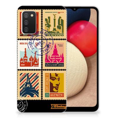 Samsung Galaxy A02s | Silliconen Back Cover | Postzegels