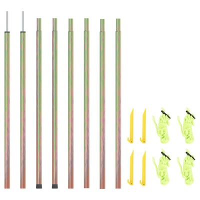 Zonneschermpalen 2 st 250 cm gegalvaniseerd staal