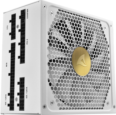 Sharkoon rebel p30 gold white modulaire 1000 watt voeding (wit, 1x 12vhpwr, 4x pcie)