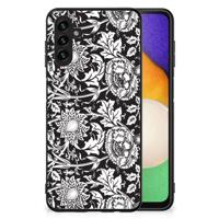 Samsung Galaxy A13 5G | A04s Bloemen Hoesje Black Flowers - thumbnail