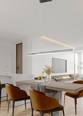 Trio HanglampHelios 130cm grijs - 343310305