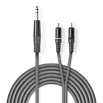 Nedis Stereo-Audiokabel | 6,35 mm Male | 2x RCA Male | 1.5 m | 1 stuks - COTH23300GY15 COTH23300GY15 Nedis Stereo-Audiokabel | 6,35 mm Male | 2x RCA Male | 1.5 m | 1 stuks - COTH23300GY15 COTH23300GY15