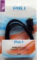 Enzo Pro-1 HDMI kabel HDMI naar DVI 18+1 male 2 meter - 9280700 - thumbnail