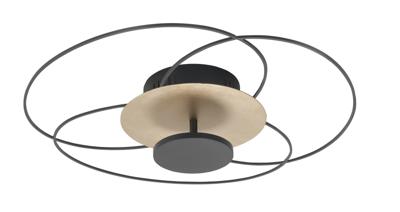 Highlight PlafondlampFiore zwart met goud - P6417.38