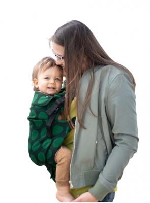 Kinder Hop draagzak Multi Grow Roe-Deers katoen blauw/grijs