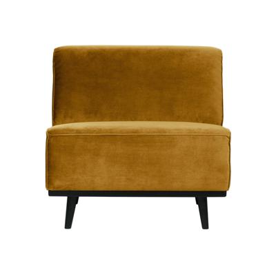 WOOOD Bank 'Statement' 1-zits Element, Velvet, kleur Honing Geel